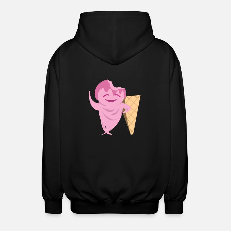 Drôle de crème glacée - Veste à capuche unisexe - noir