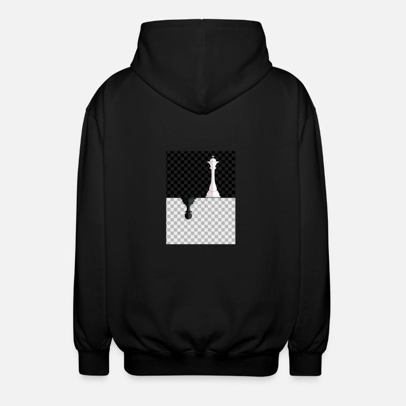 Schachmatt Dame König Bauer Schach - Unisex Kapuzenjacke - Schwarz