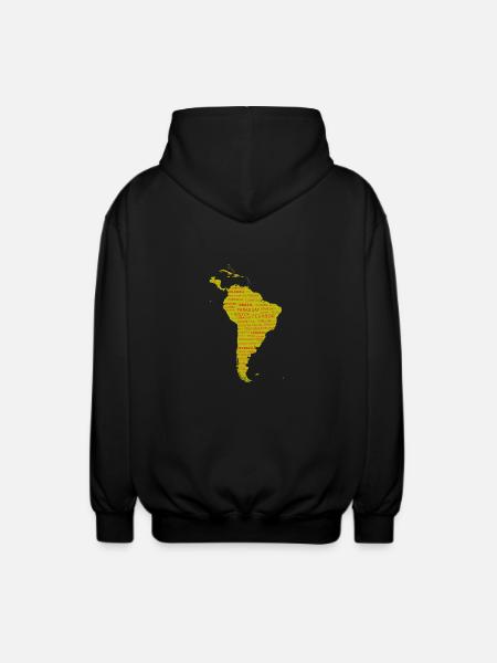 Südamerika Kontinent. Geschenkidee. - Unisex Kapuzenjacke - Schwarz