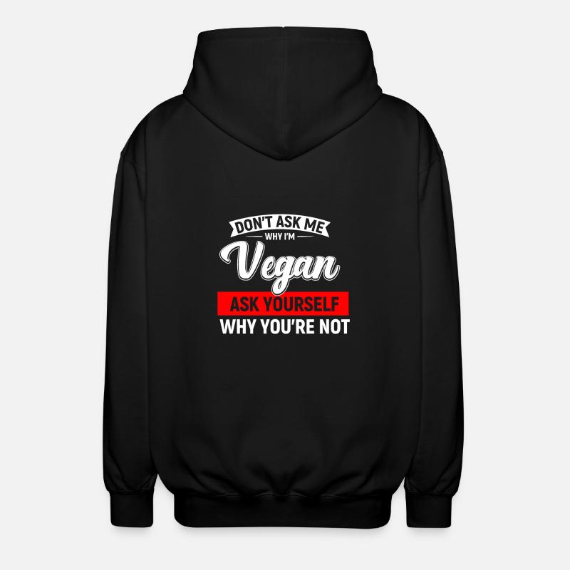 veganer - Unisex Kapuzenjacke - Schwarz
