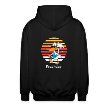 Ente - Unisex Kapuzenjacke - Schwarz - Hinten - AI Model Male 185 light (185cm)