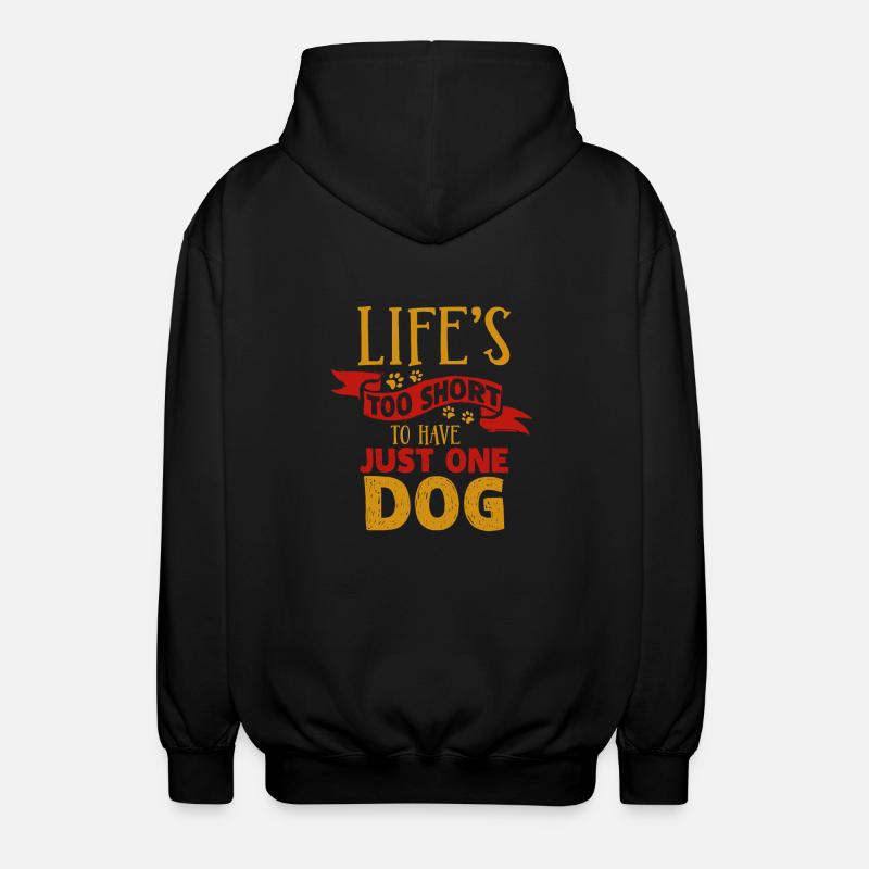 Hund - Unisex Kapuzenjacke - Schwarz