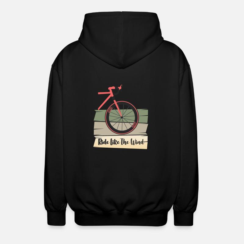 Fahrrad Spruch Geschenkidee - Unisex Kapuzenjacke - Schwarz