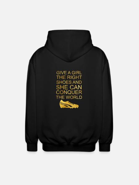 Naisten jalkapallo jalkapallo tytöt jalkapallo kengät - Unisex-hupparitakki - musta