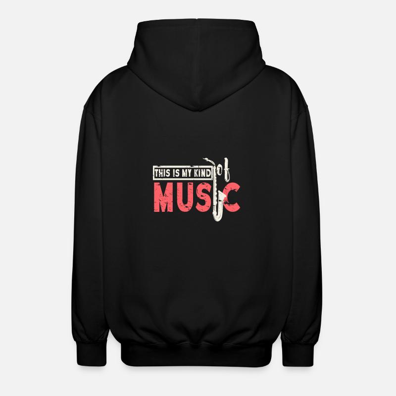 Saxophone - Veste à capuche unisexe - noir