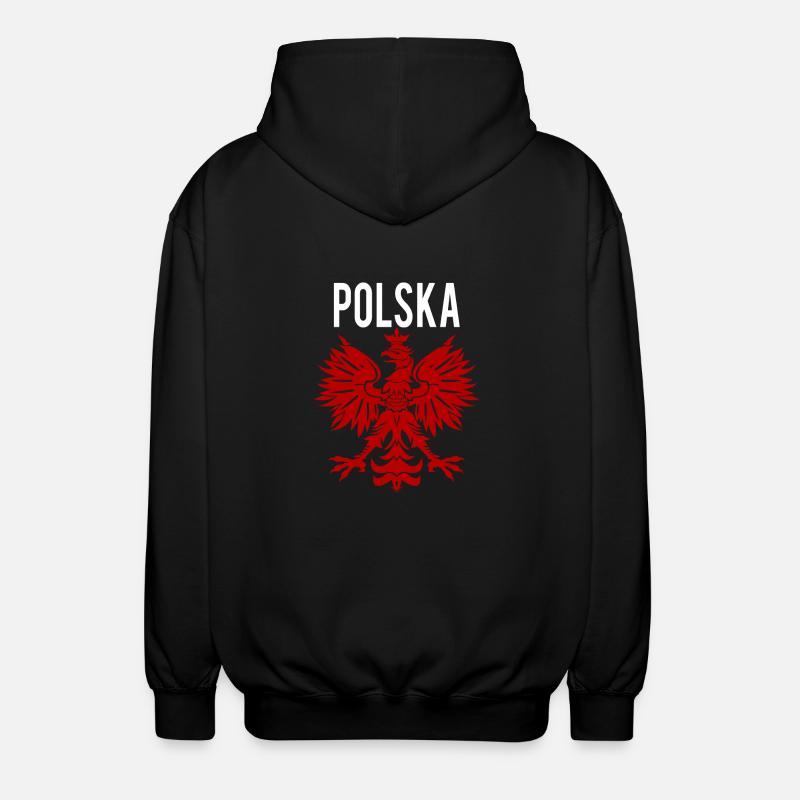 Polska Eagle - Unisex Hooded Jacket - black