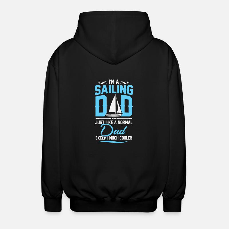 Sailing dad - Unisex Kapuzenjacke - Schwarz