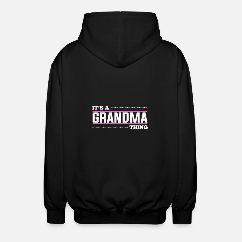 It's a grandma thing - Unisex Hooded Jacket - black