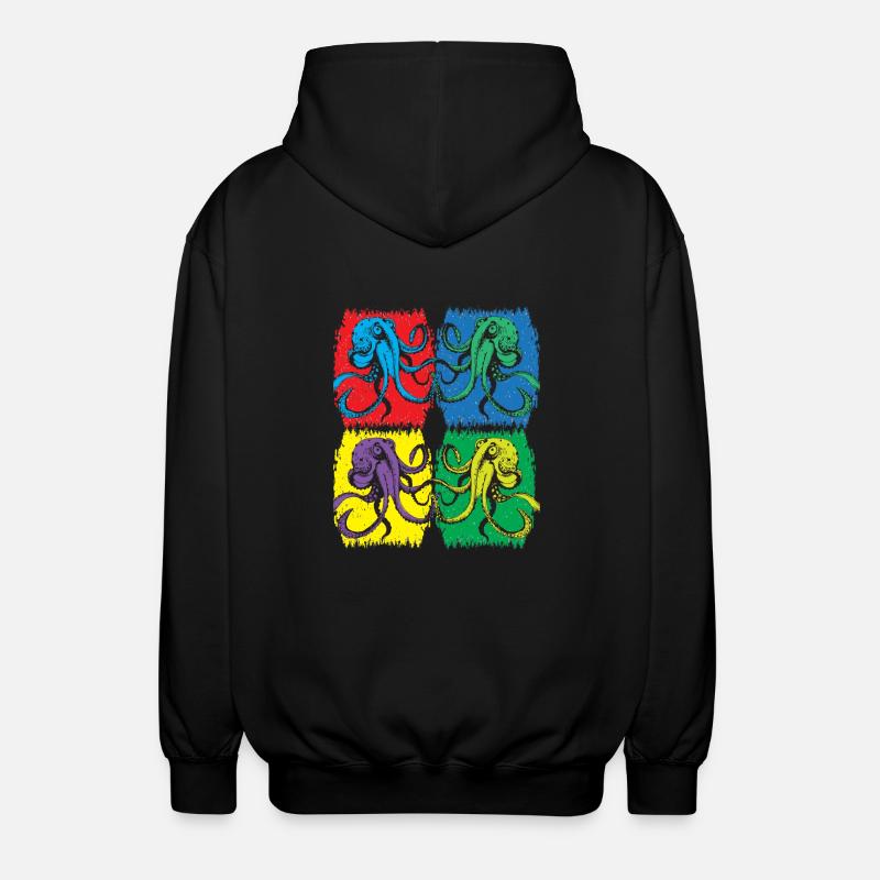 Octopus Pop Art - Veste à capuche unisexe - noir