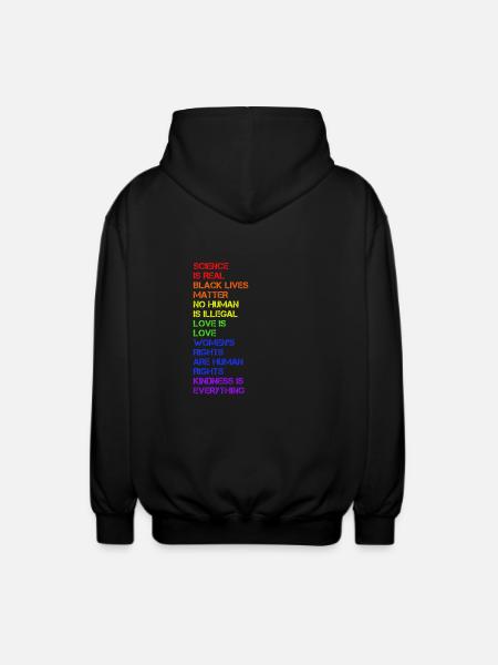 Science is Real - LGBT - Unisex Hooded Jacket - black