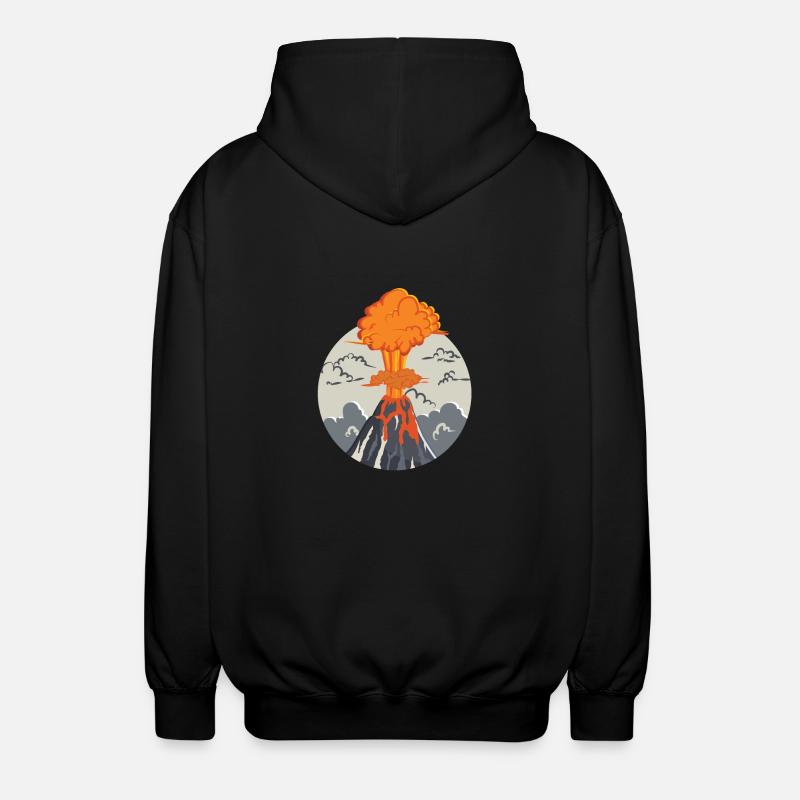 Volcan en éruption - Veste à capuche unisexe - noir