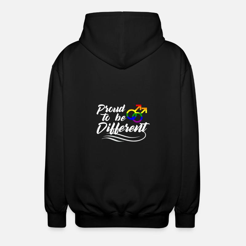 Proud to be different - Unisex Hooded Jacket - black