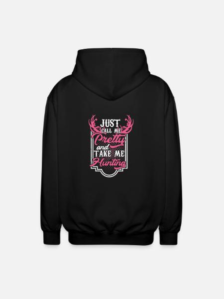 Pretty hunter - Unisex Hooded Jacket - black
