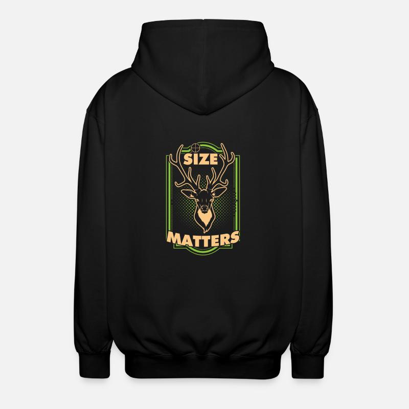 Size Matter - Unisex Hooded Jacket - black
