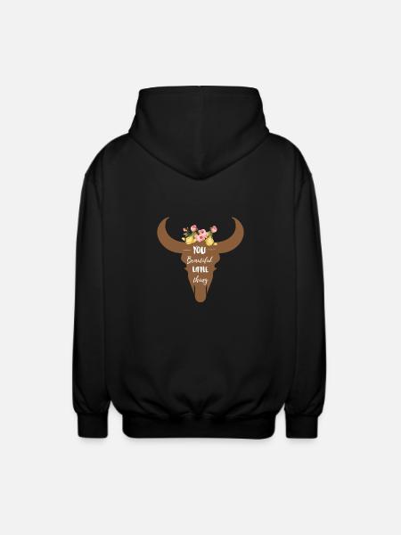 T-shirt Du smuk ting - Unisex hættejakke. - sort