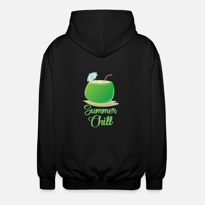 Summer, cocktail and relaxing - Unisex Hooded Jacket - black
