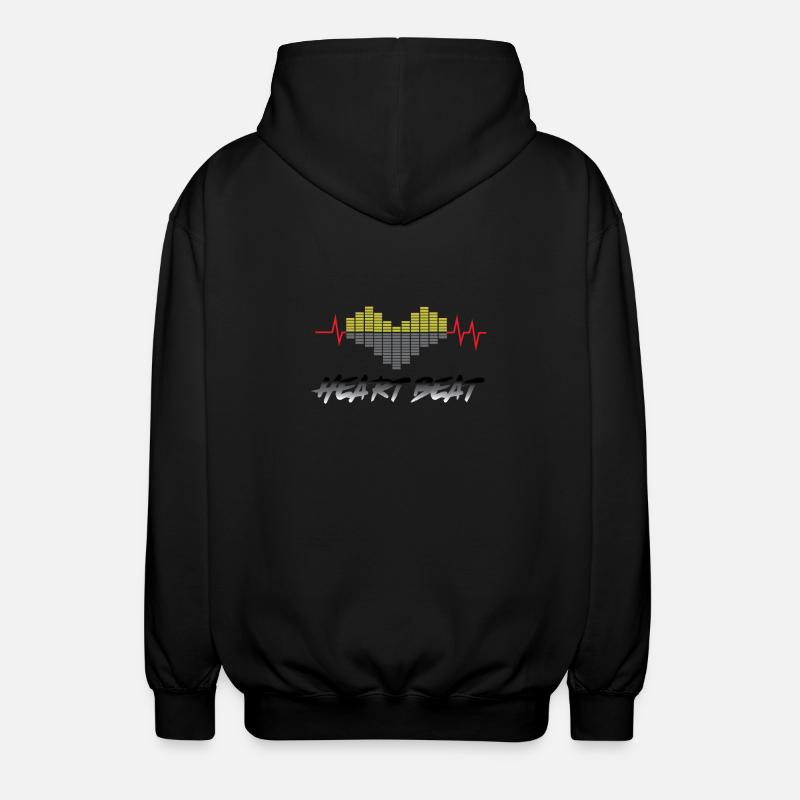 COEUR BEAT - palpitations - Veste à capuche unisexe - noir