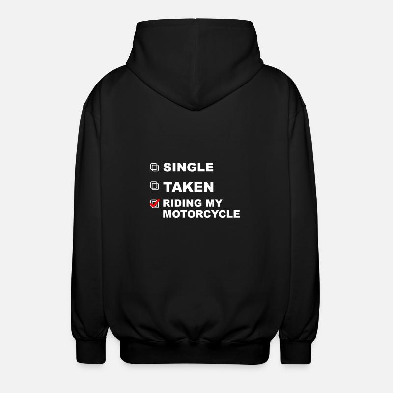 Célibataire, pardon, moto! - Cadeau - Veste à capuche unisexe - noir