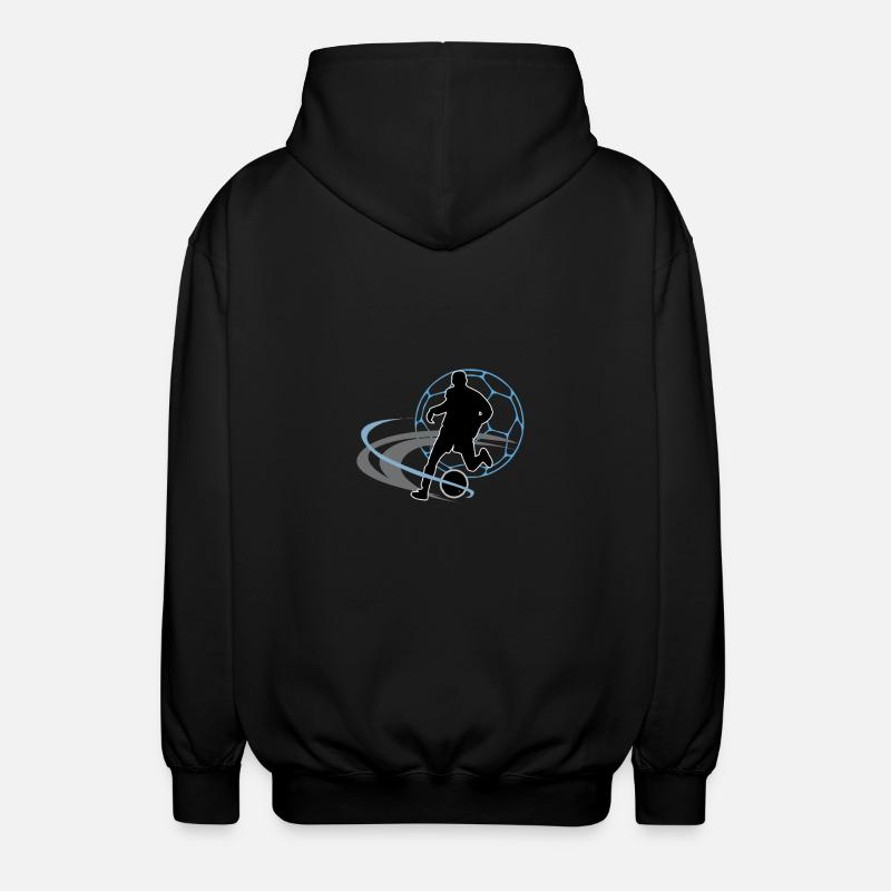 Fußball Hobby cooles Geschenk - Unisex Kapuzenjacke - Schwarz