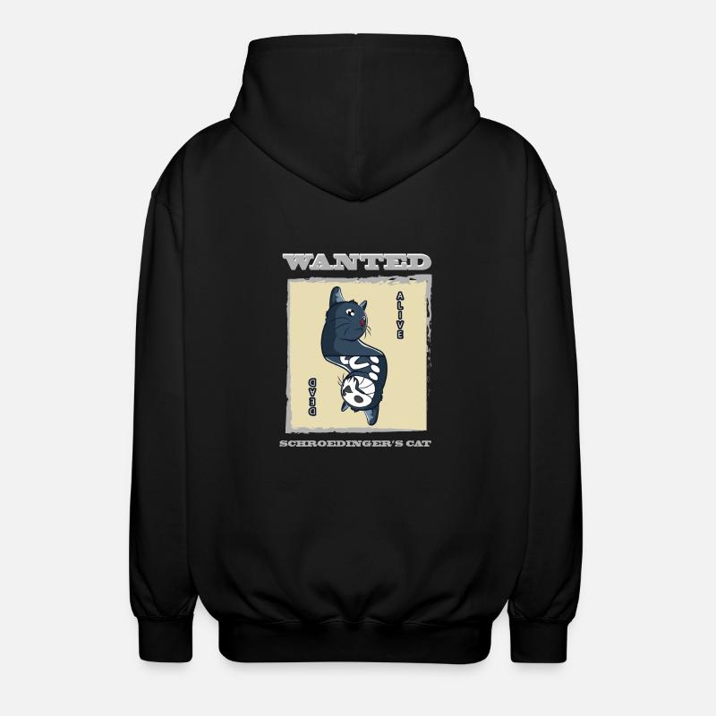 Le chat de Schrödinger - Veste à capuche unisexe - noir