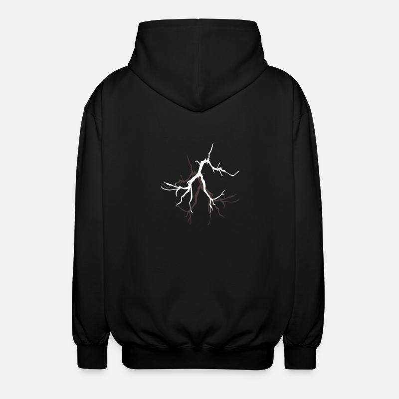 Lightning with Lightning Bolt graphics - Unisex Hooded Jacket - black