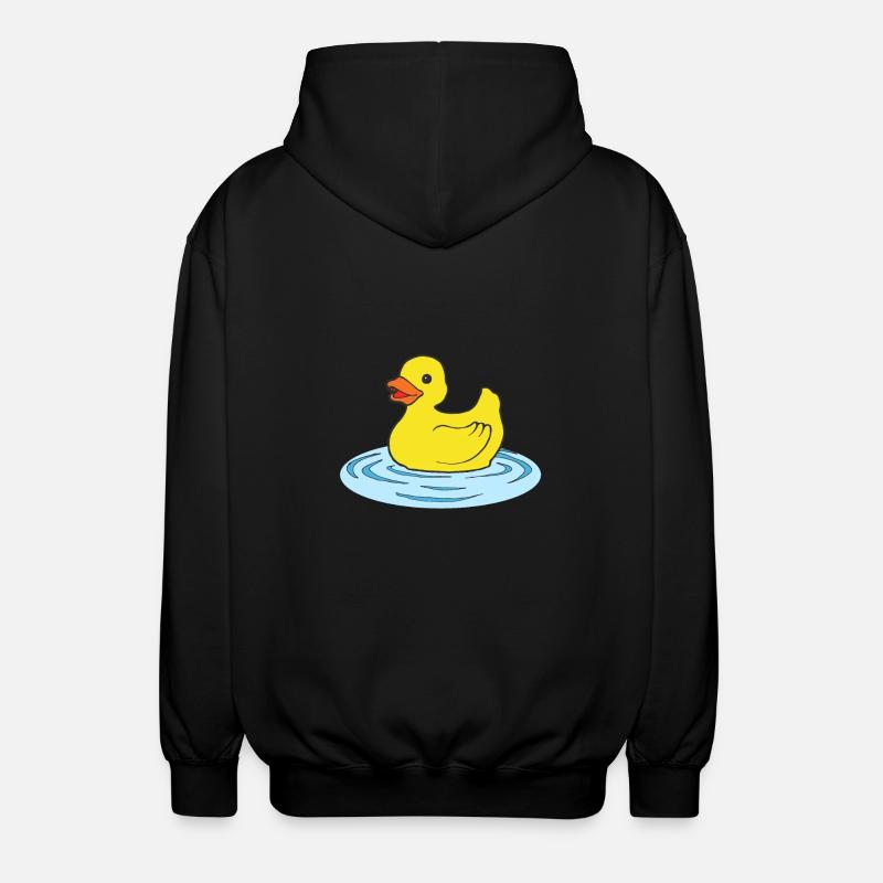 Badeente - Unisex Kapuzenjacke - Schwarz