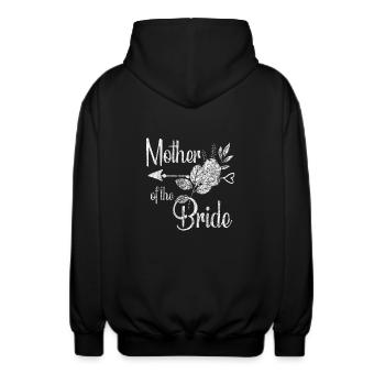Mère de la mariée cadeau mère de la mariée - Veste à capuche unisexe - noir - Dos - AI Model Male 185 light (185cm)