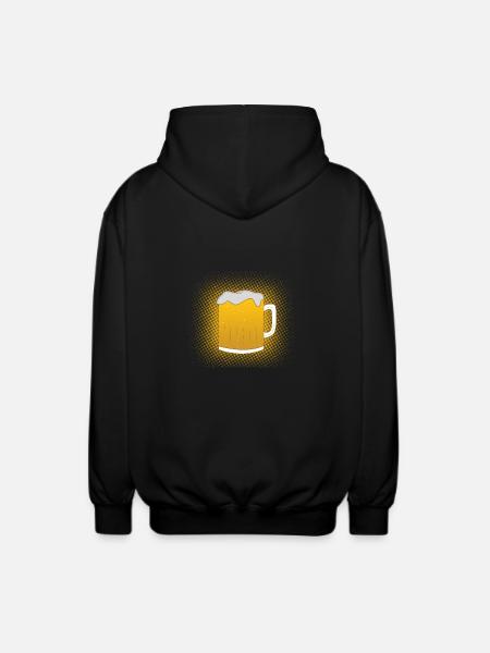 Beer mug of beer - Unisex Hooded Jacket - black