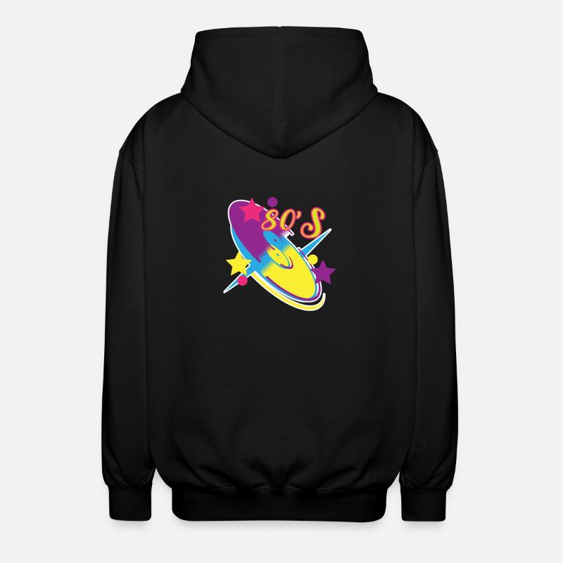 80's Disc - Unisex Kapuzenjacke - Schwarz