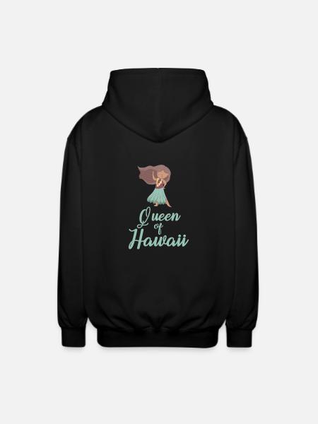 Queen of Hawaii - Unisex Hooded Jacket - black