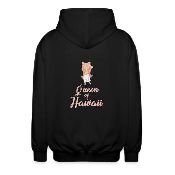 Vacances à Hawaii - Veste à capuche unisexe - noir - Dos - AI Model Male 185 light (185cm)