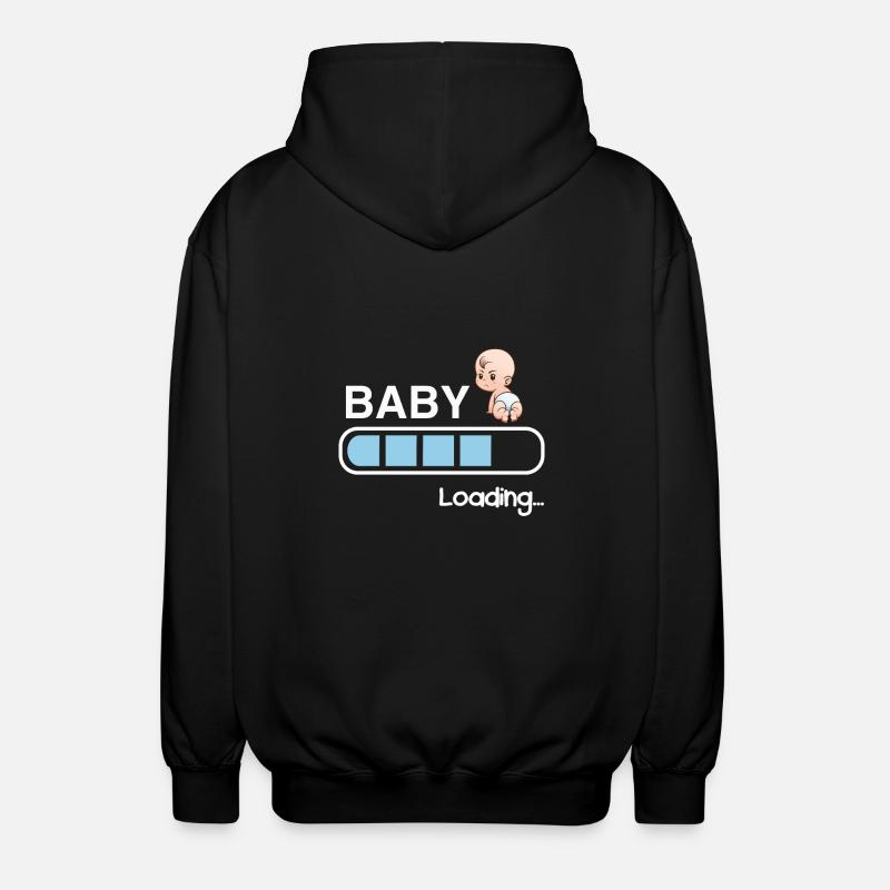Baby loading - Unisex Kapuzenjacke - Schwarz