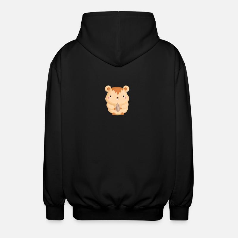 Hamster T-Shirt - Unisex Kapuzenjacke - Schwarz