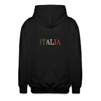 Italie Italie - Veste à capuche unisexe - noir - Dos - AI Model Male 185 light (185cm)