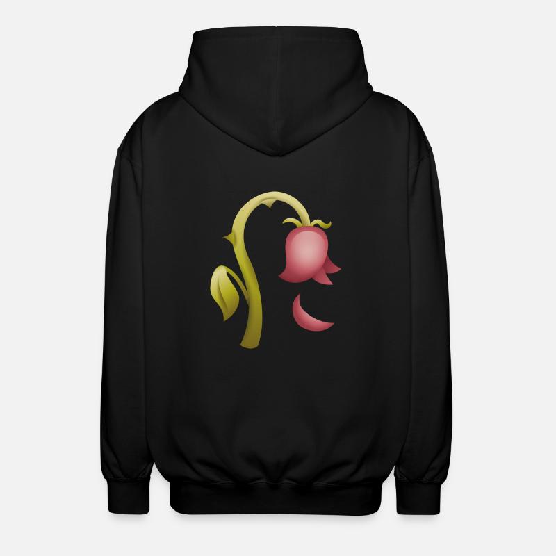 Smiley Flower - Felpa unisex con cappuccio - nero