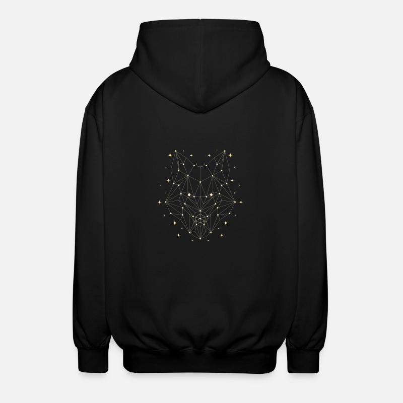 Polygon Wolf - Unisex Kapuzenjacke - Schwarz