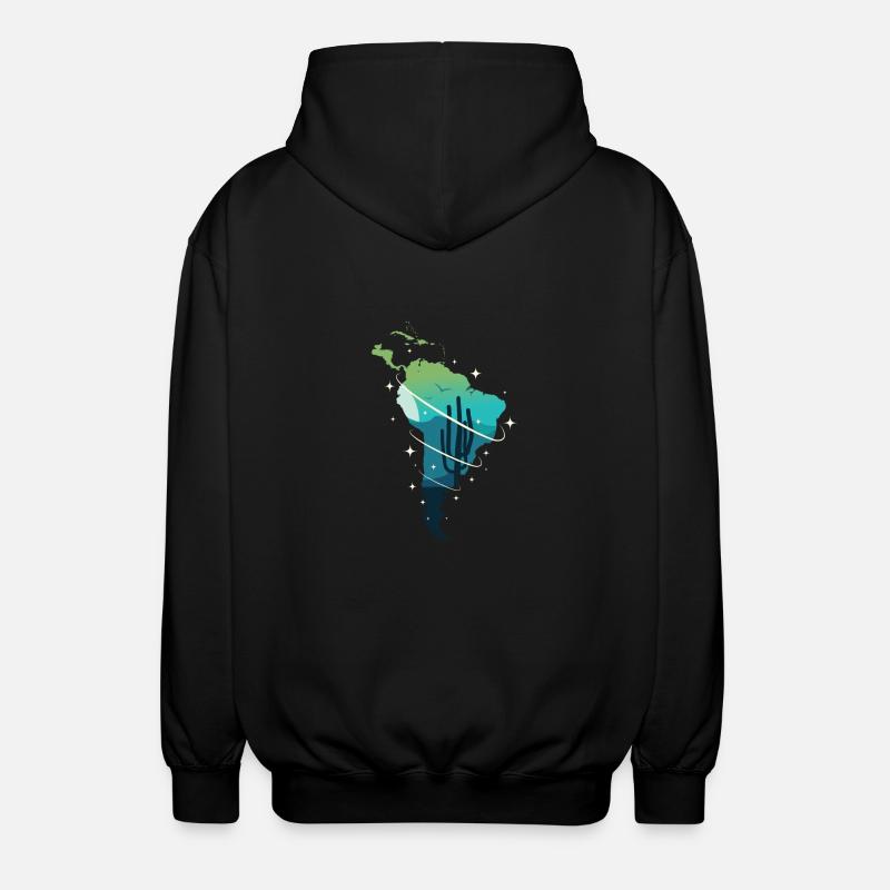 Südamerika - Unisex Kapuzenjacke - Schwarz
