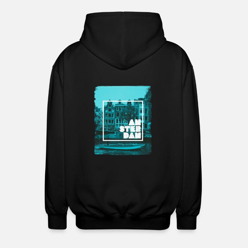 Amsterdam - Unisex Kapuzenjacke - Schwarz