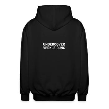 Undercover Verkleidung Karneval Kostüm Karnevalsko - Unisex Kapuzenjacke - Schwarz - Hinten - AI Model Male 185 light (185cm)