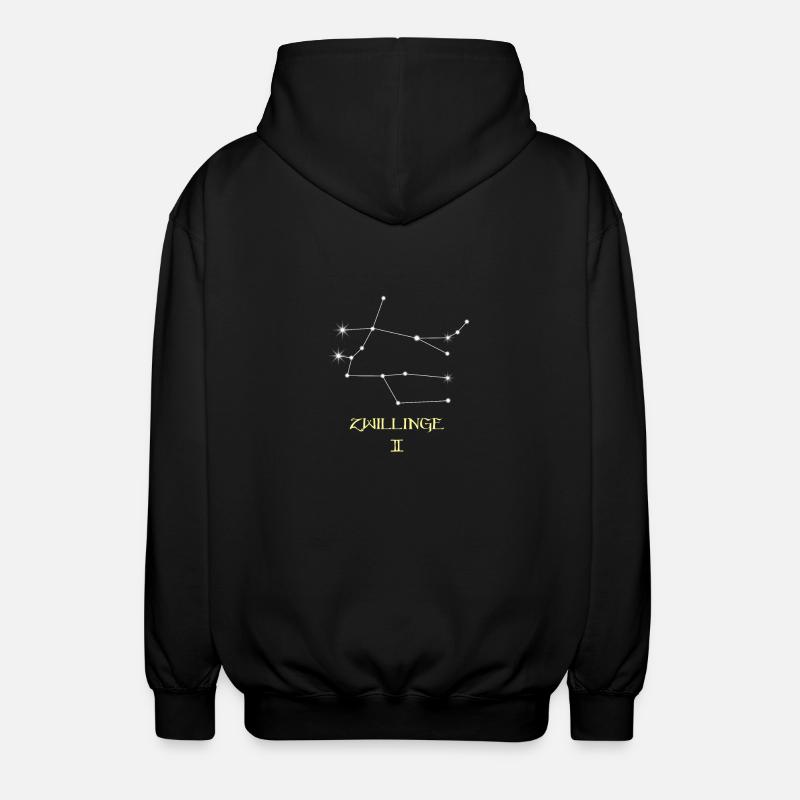 Zwilling Sternzeichen - Unisex Kapuzenjacke - Schwarz