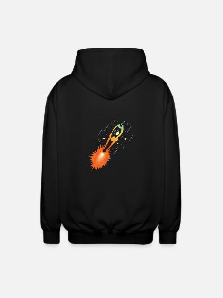 rocket patch nasa esa - Unisex Hooded Jacket - black
