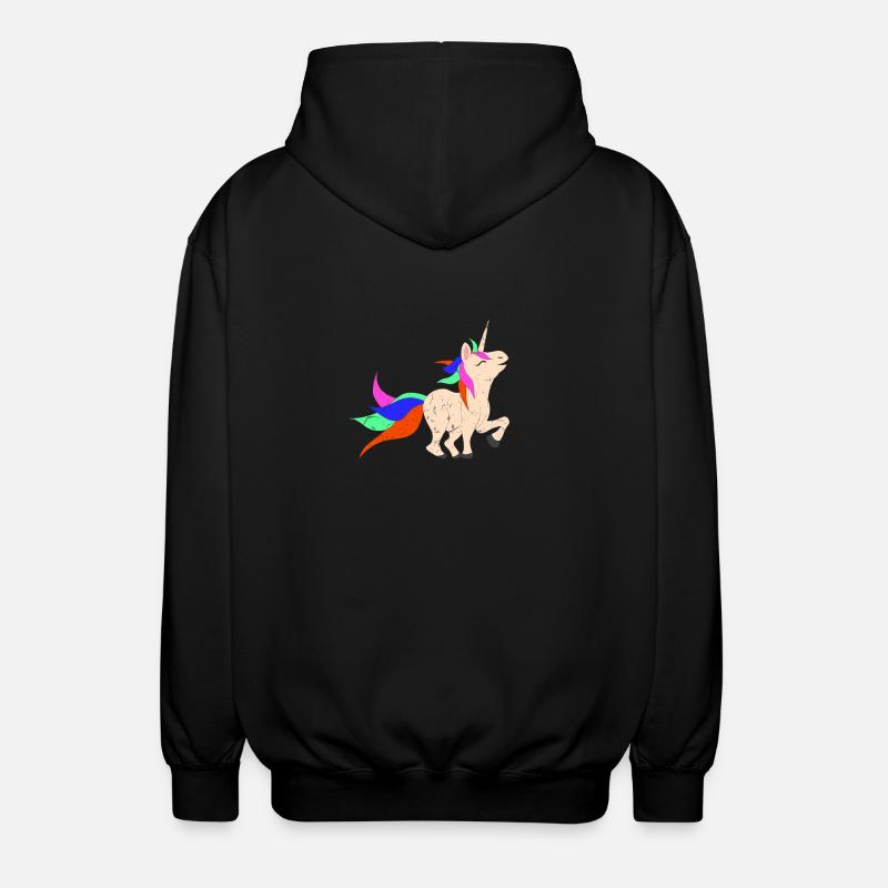 Grunge Licorne - Veste à capuche unisexe - noir