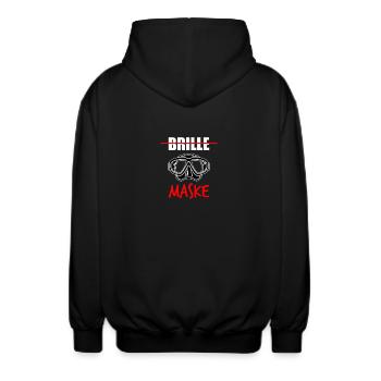Tauchen -Brille Maske T-Shirt - Unisex Kapuzenjacke - Schwarz - Hinten - AI Model Male 185 light (185cm)