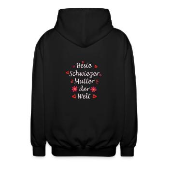 Schwiegermutter Design - Unisex Kapuzenjacke - Schwarz - Hinten - AI Model Male 185 light (185cm)