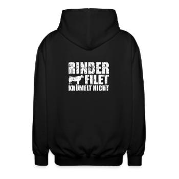 Grillen Griller Grill BBQ Grillkohle Geschenkidee - Unisex Kapuzenjacke - Schwarz - Hinten - AI Model Male 185 light (185cm)