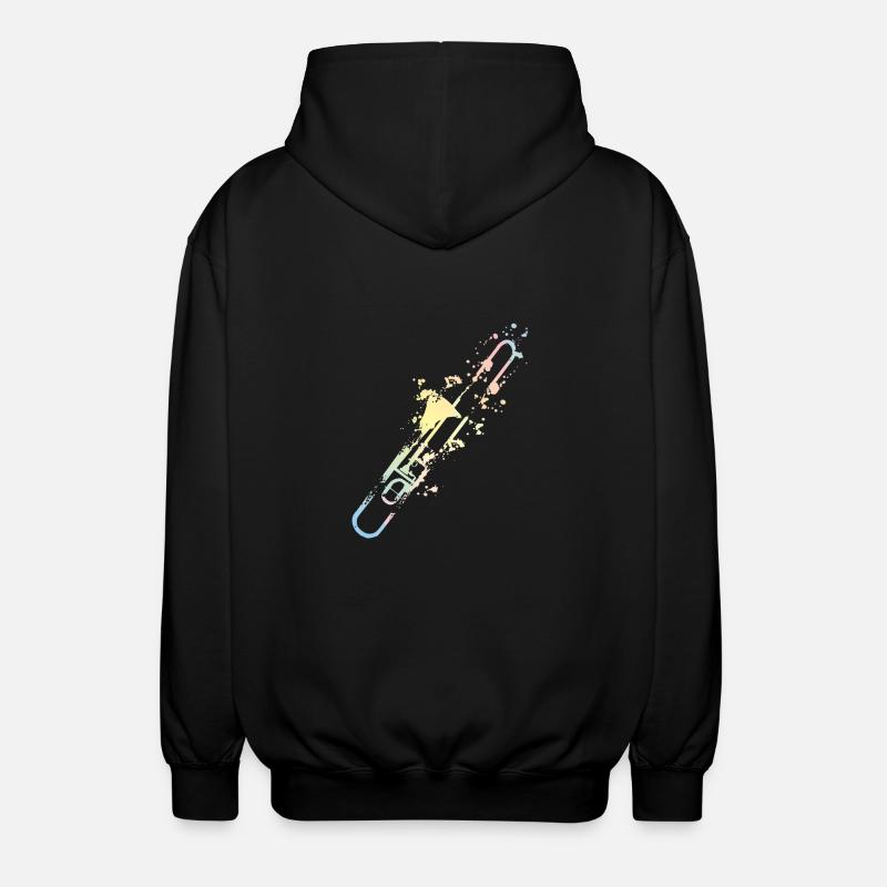 Splash trombone - Unisex Hooded Jacket - black