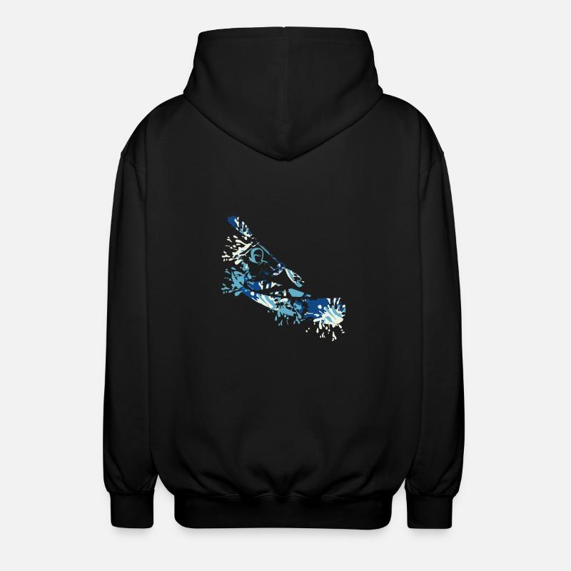 Éclaboussure de canoë - Veste à capuche unisexe - noir