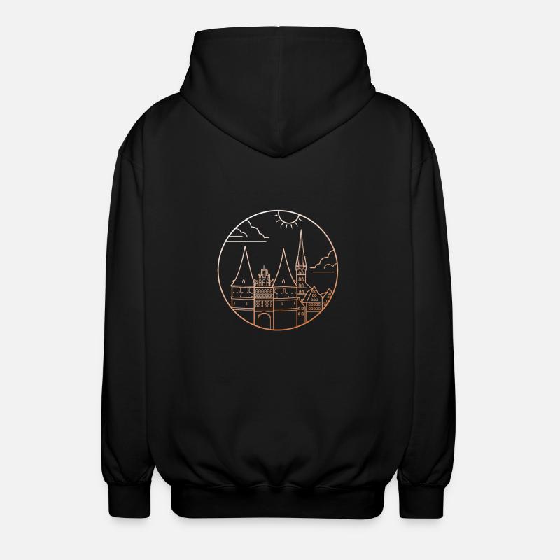 Lübeck - Unisex Kapuzenjacke - Schwarz