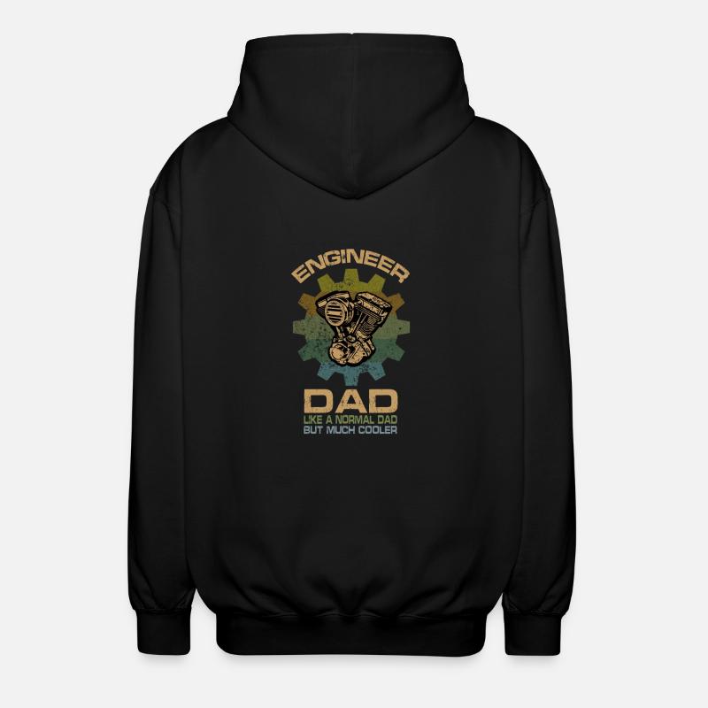 Engineer Dad - Unisex Hooded Jacket - black