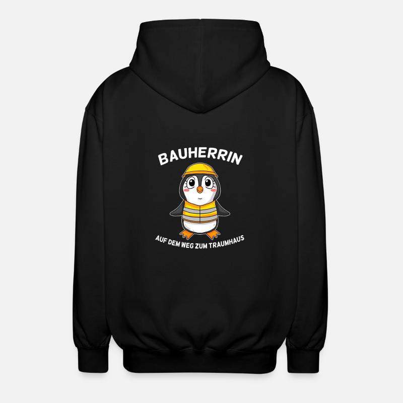 Bauherrin - Unisex Kapuzenjacke - Schwarz